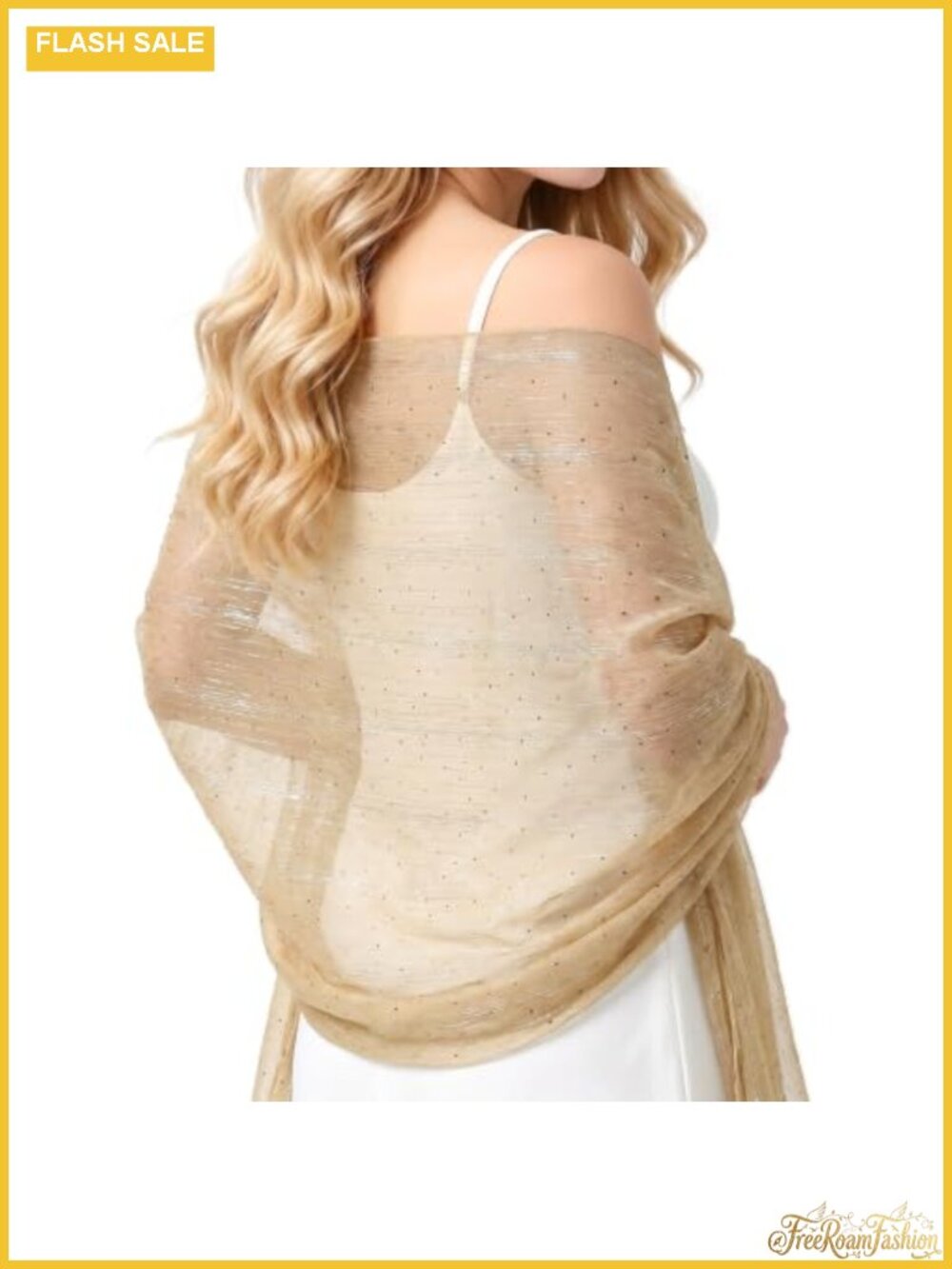 Sequin Chiffon Shawl Wrap Rhinestone Sparkly Evening Formal Scarf